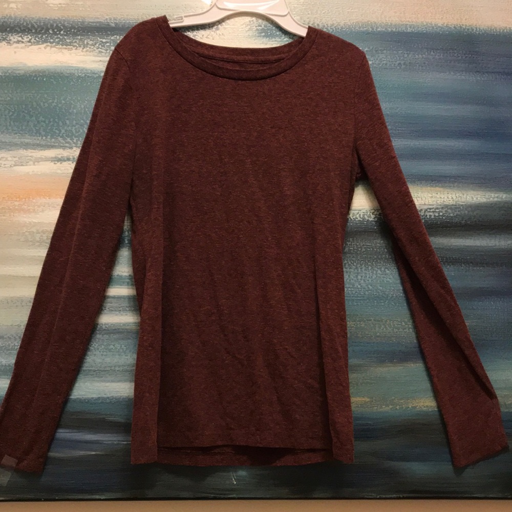 Burgundy long sleeve shirt